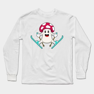 Mushroom Skier Ski Long Sleeve T-Shirt